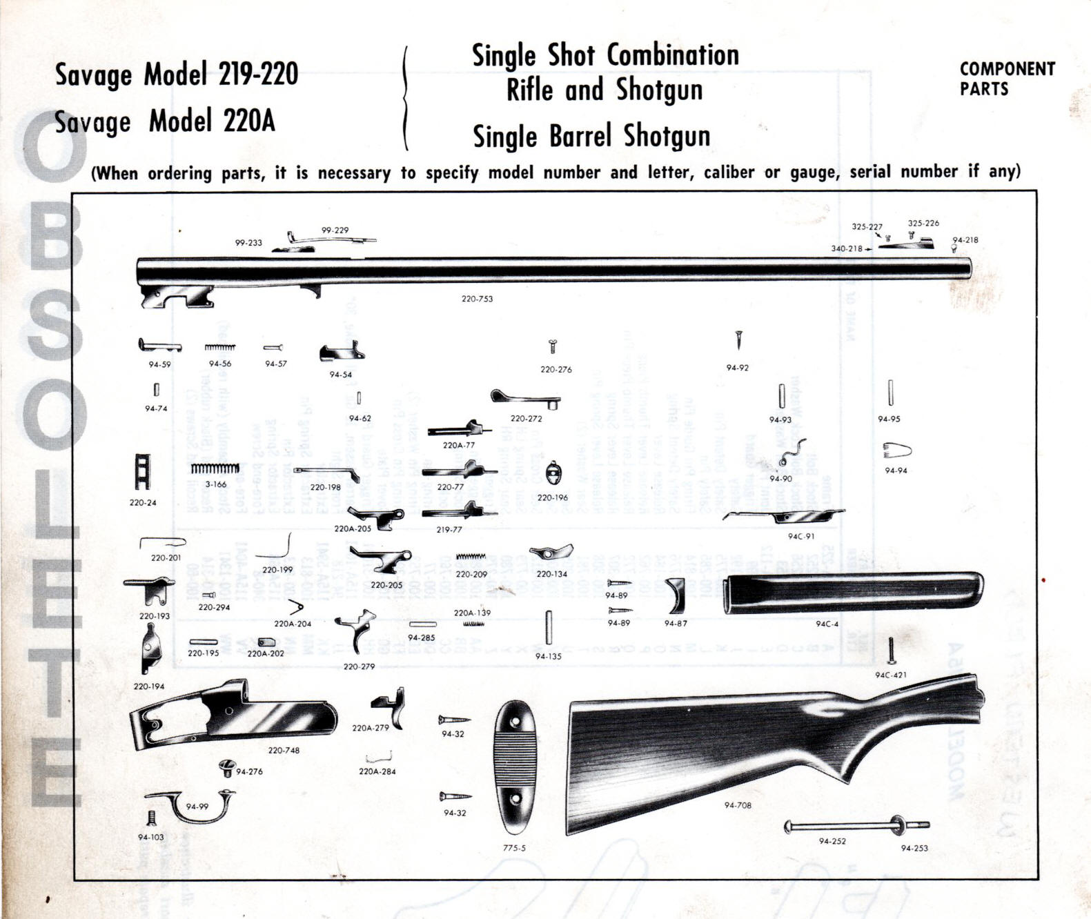 Savage Model 219/220 Single Sho